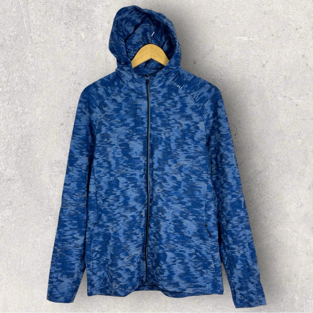Lululemon Surge Warm Full Zip Hoodie Mens Size Large Blue Winter‎ Running Jacket